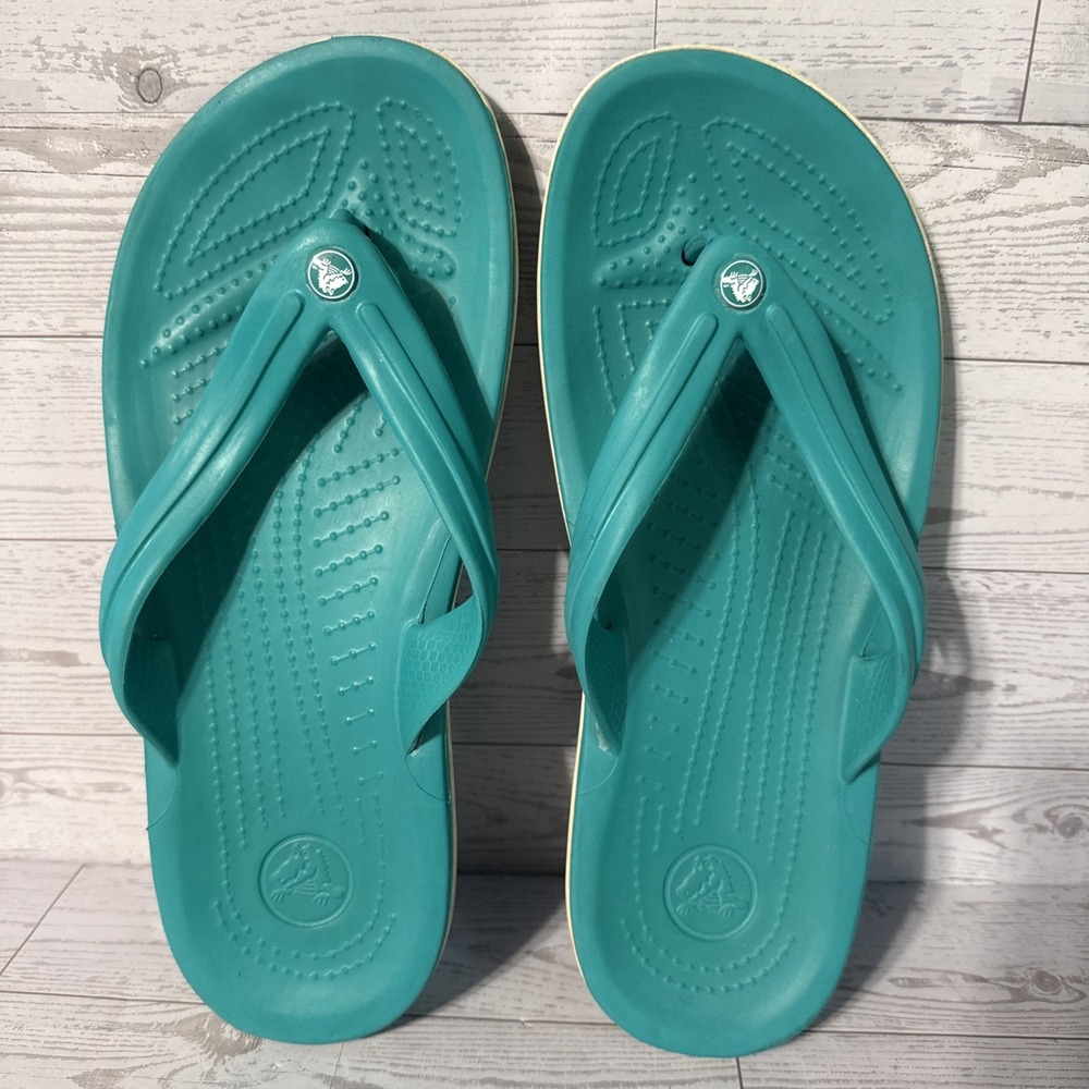 Crocs Classic II Flip Flops Teal Green Unisex Sandals Size Men 7 Women 9 206119